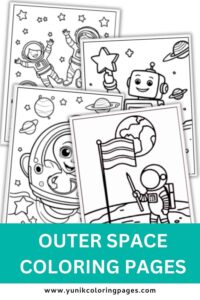 Outer Space Fun Coloring Pages for Kids