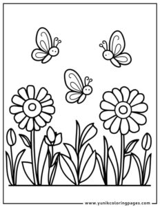 Butterflies and Flowers in Bloom