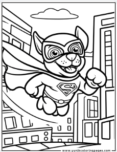 Animal Superhero – A Dog in a Cape Saving the Day