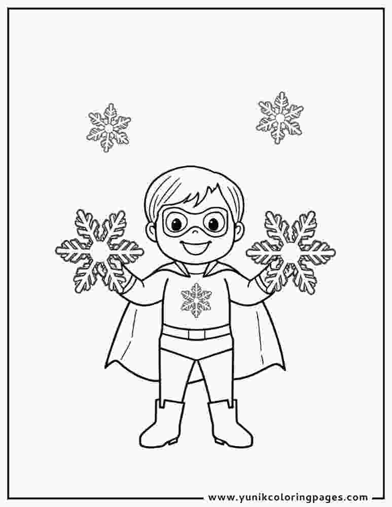 snow superhero