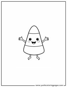 candy corn halloween costume coloring page