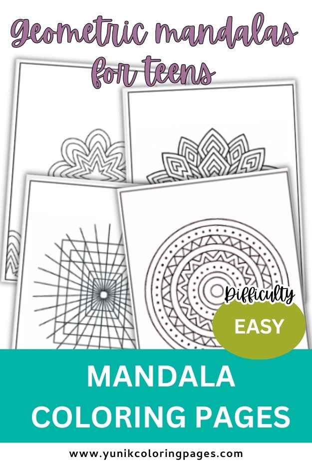 easy mandala geometric for teens
