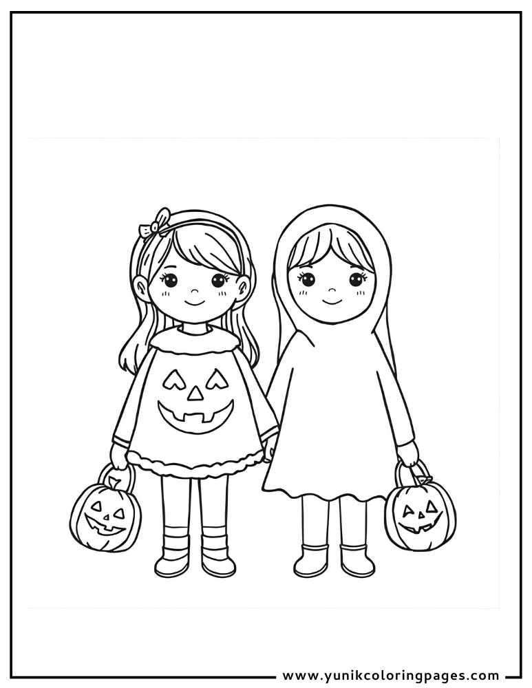 halloween costume coloring page