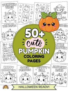 Download 50+ cute pumpkin coloring pages in printable PDF format. Enjoy free pumpkin coloring pages for kids, Halloween, and fun fall activities.