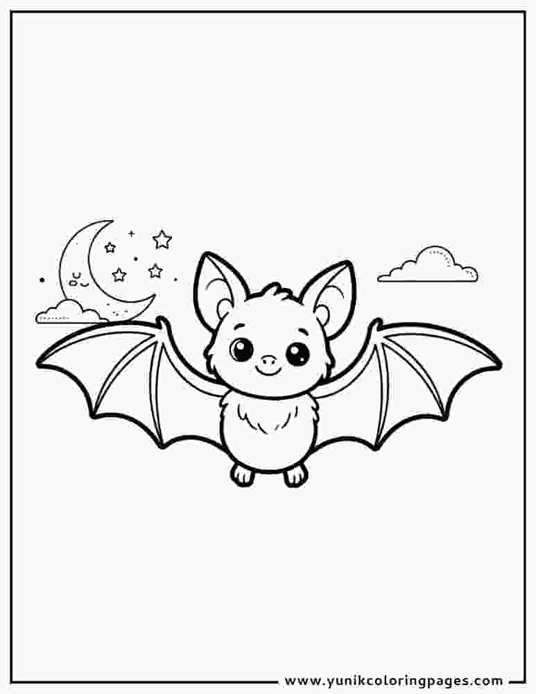 Bat Colouring Pictures