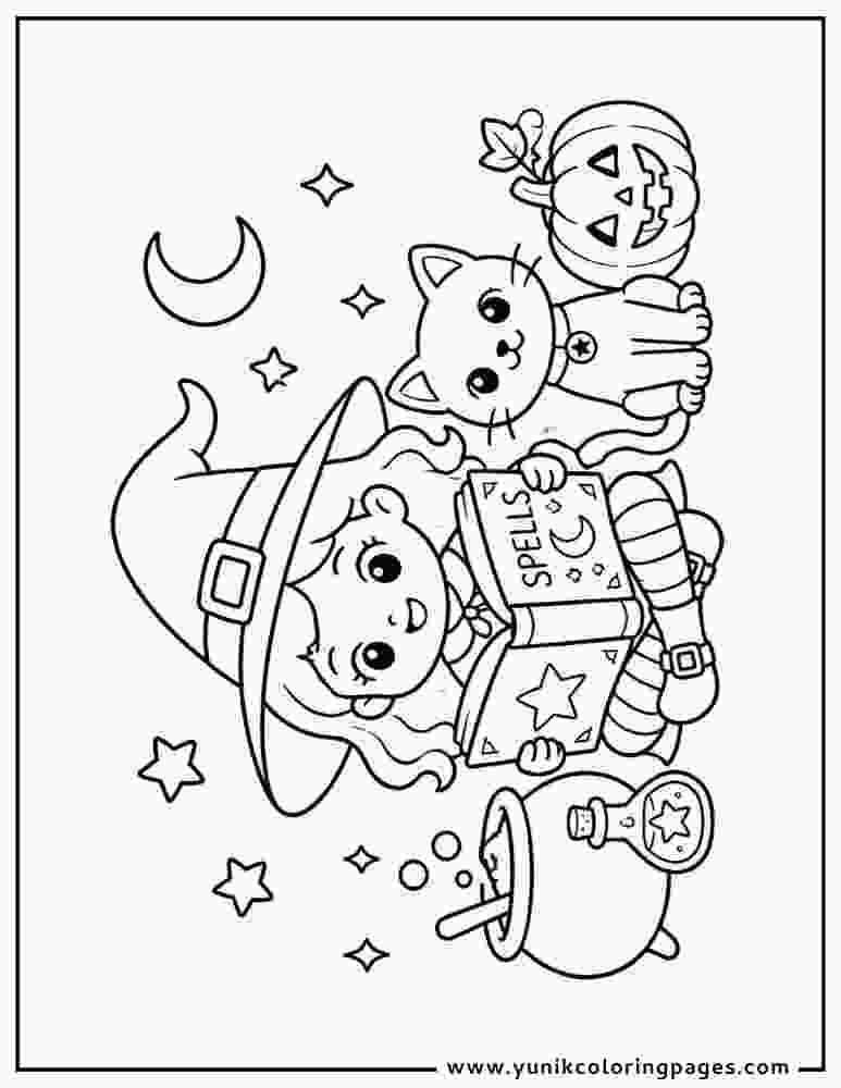 Black Cat Coloring Pages Halloween