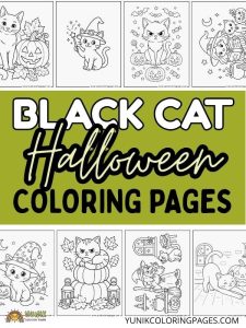 Black Cat Coloring Pages Halloween
