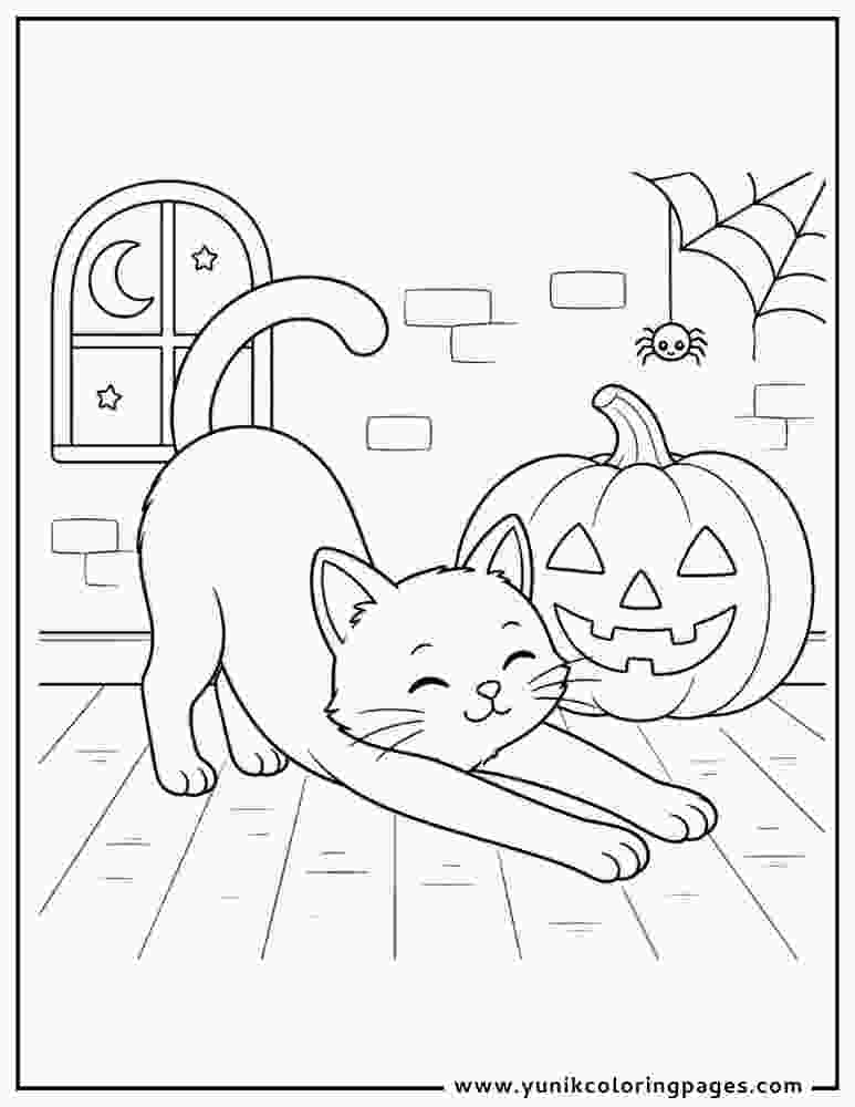 Black Cat Coloring Sheet