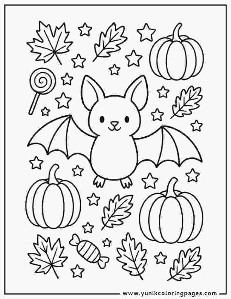 Cute Bat Coloring Pages Printable