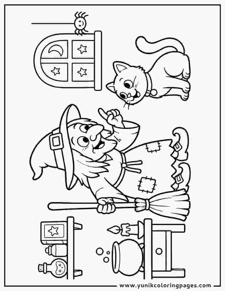 Cute Black Cat Coloring Page
