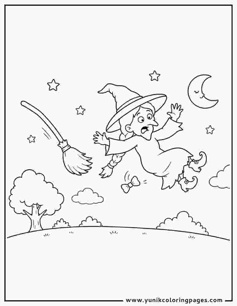 Cute Halloween Witch Coloring Pages