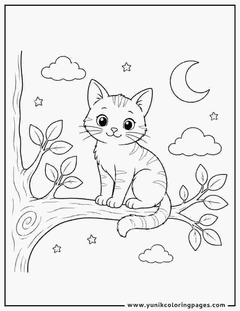 Halloween Black Cat Coloring Pages