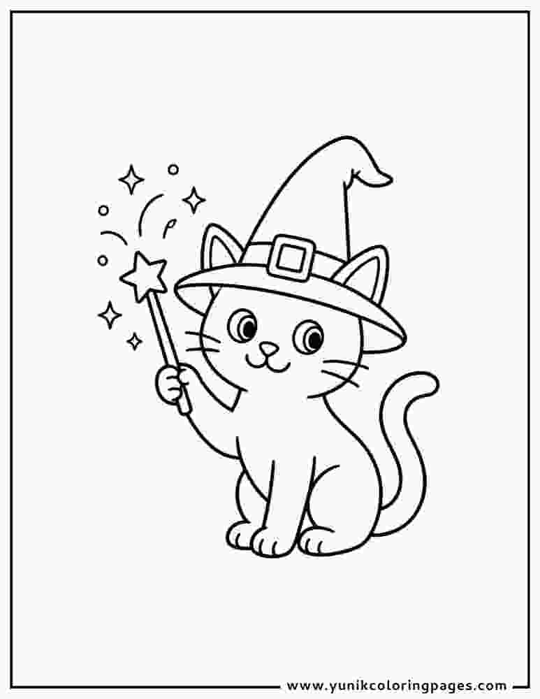 Halloween Cat Pictures to Color