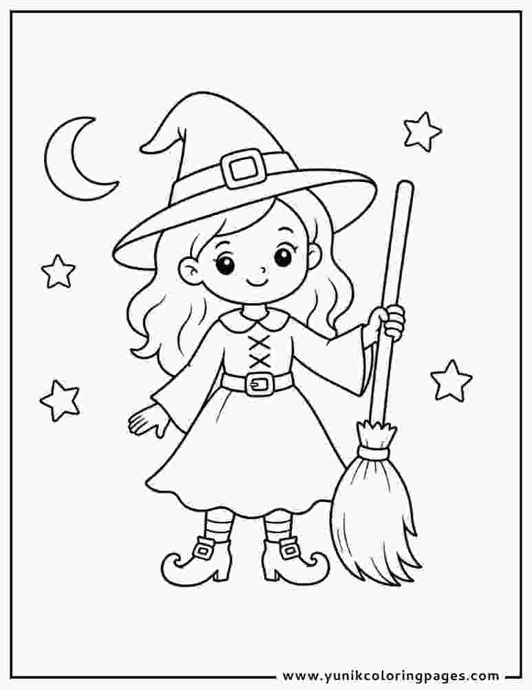 Printable Witch Coloring Page