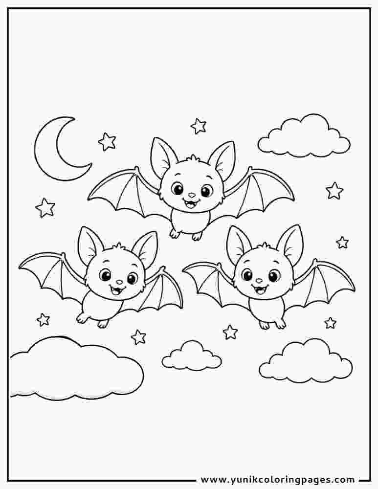 Simple Bat Coloring Pages