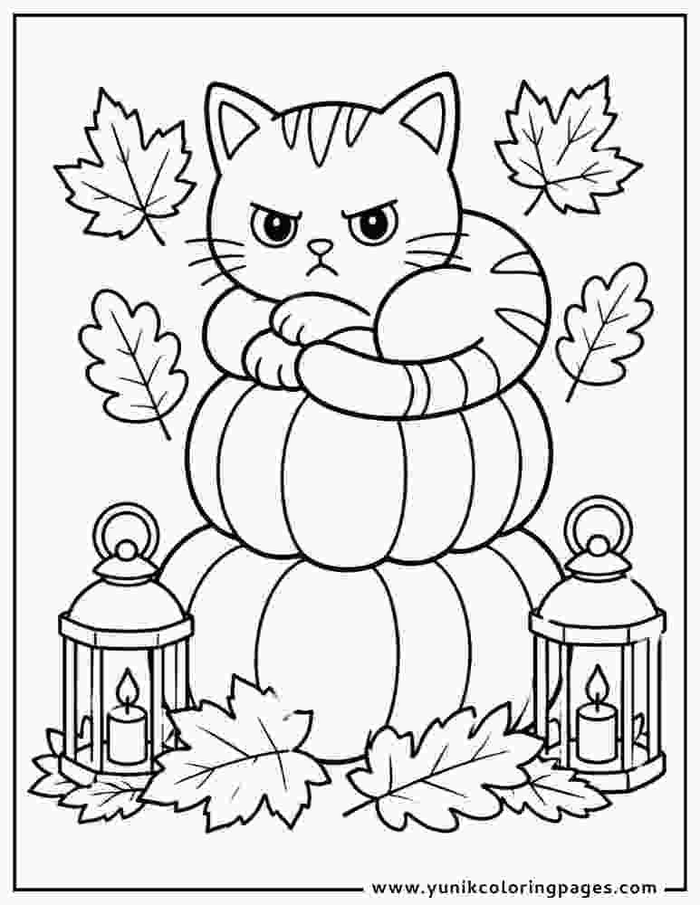 Spooky Black Cat Coloring Pages