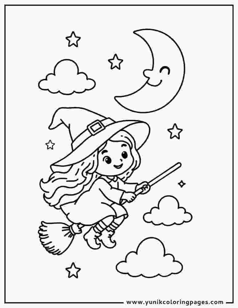 Witch Halloween Coloring Pages