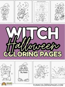 Witch Halloween Coloring Pages