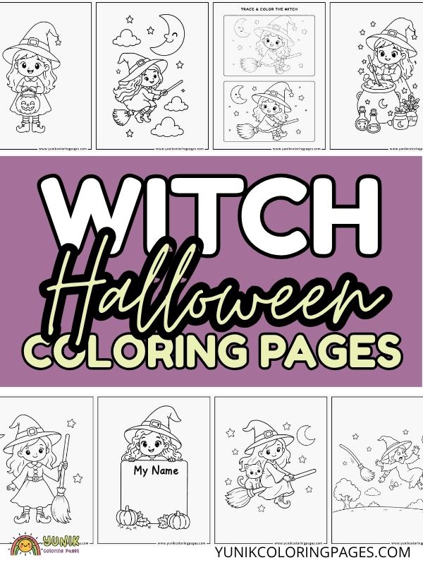 Witch Halloween Coloring Pages