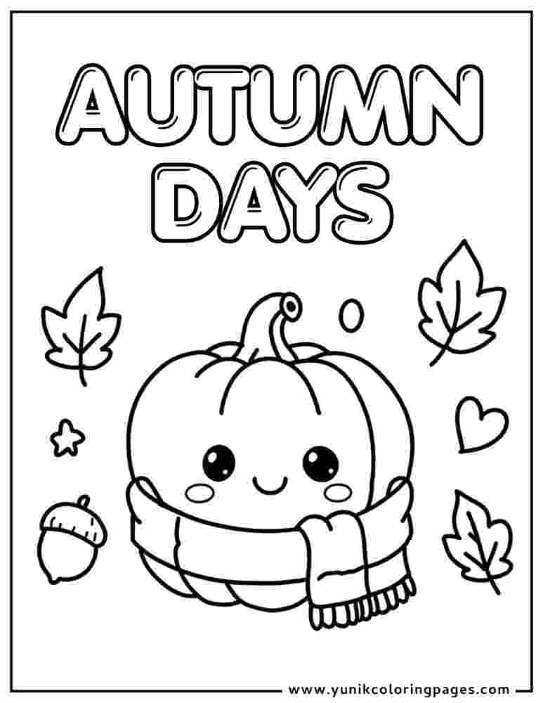 autumn days colorin gpage