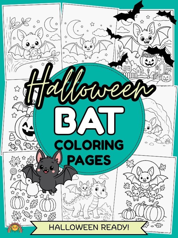 Bat Coloring Pages Halloween