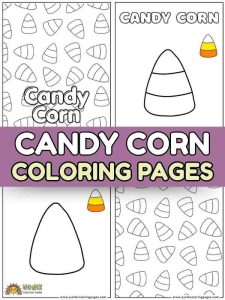 candy corn coloring page