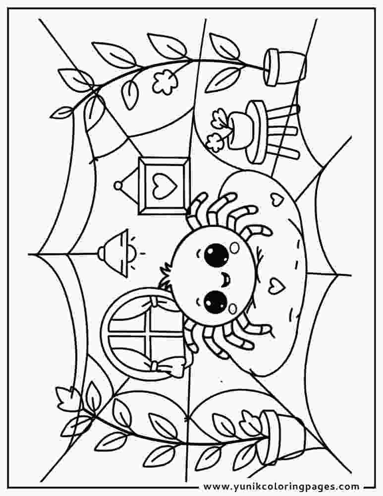 Cute Spider Coloring Page