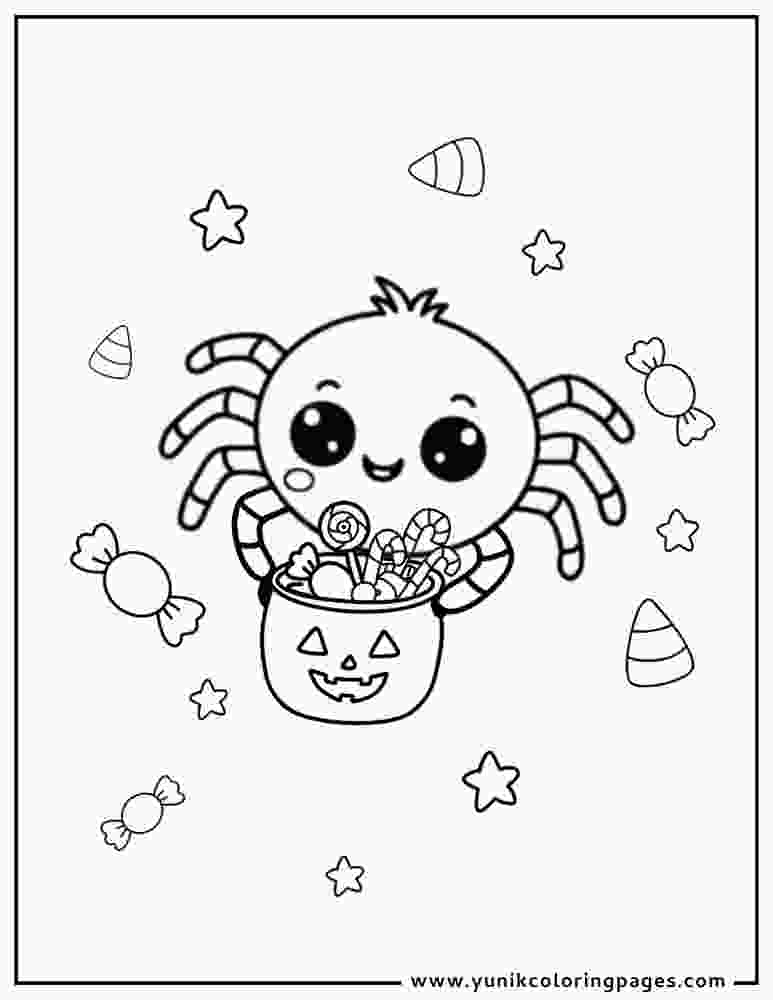 Cute Spider Coloring Pages Free