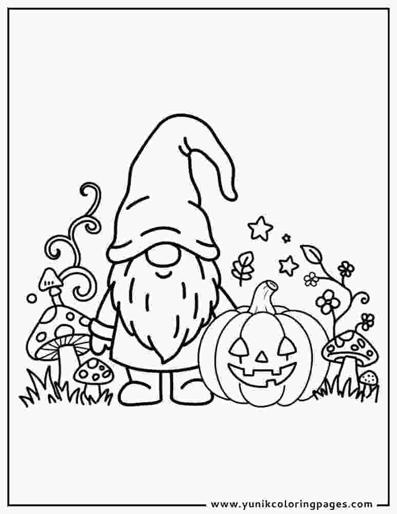 gnome and jack o lantern