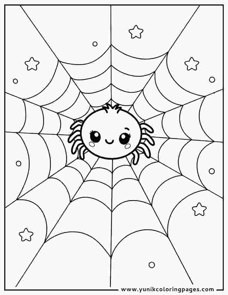 Preschool Spider Coloring Page
