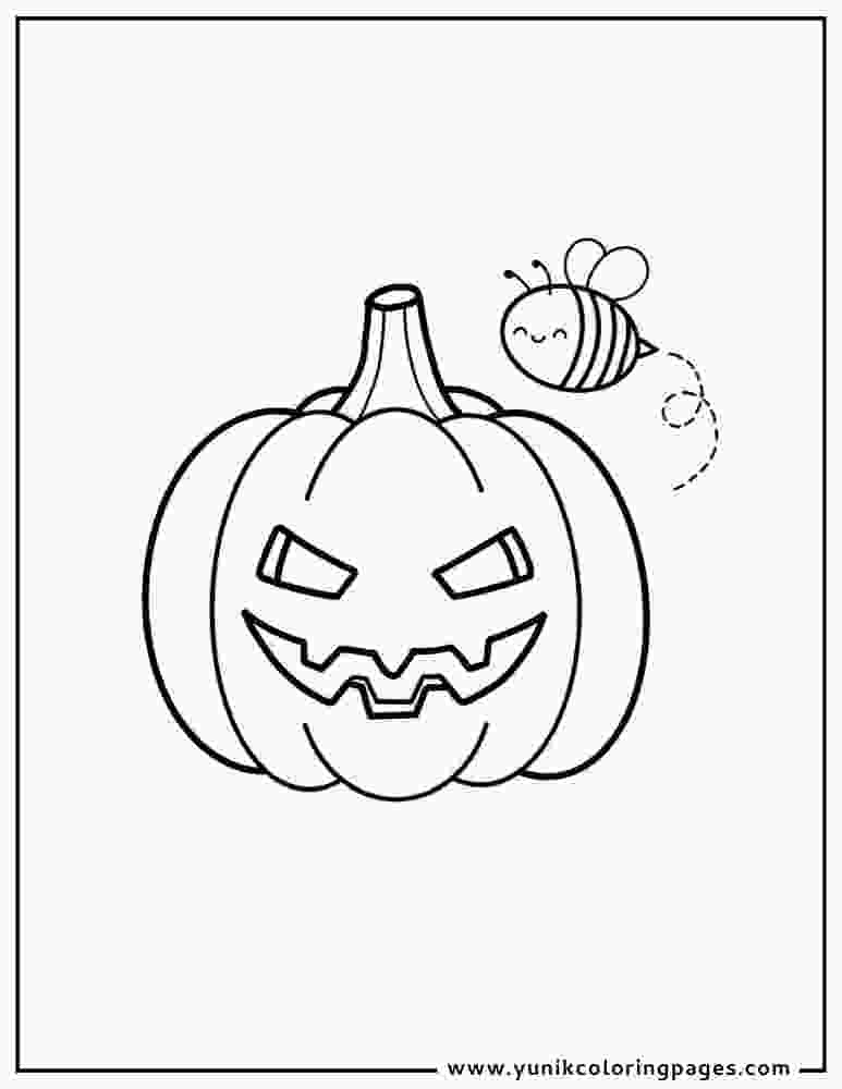 printable jack o lantern coloring pages with bee