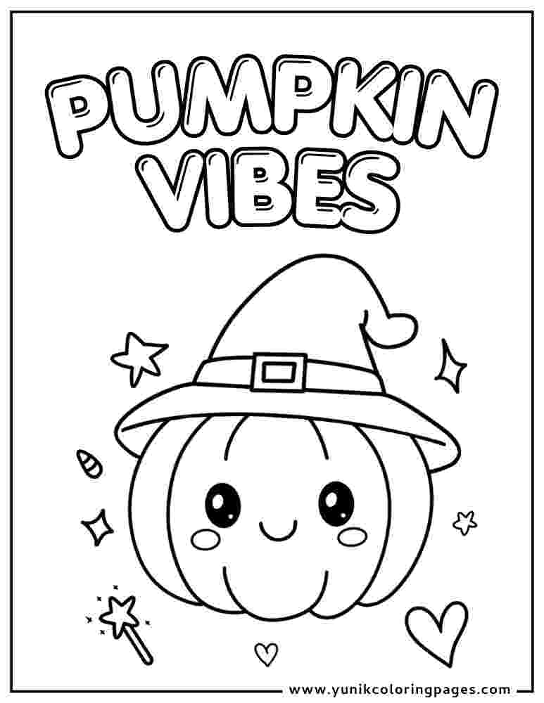 pumpkin vibes coloring page