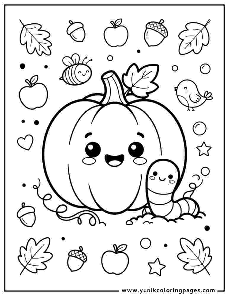 pumpkin with worm kids
