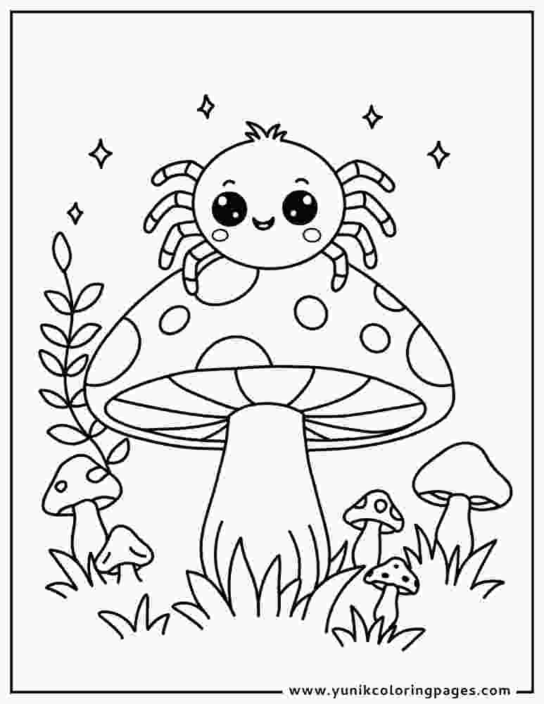 Spider Halloween Coloring Page

