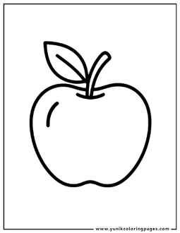 Apple coloring page