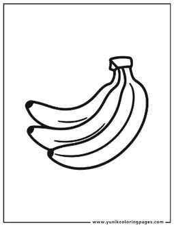 Banana coloring page