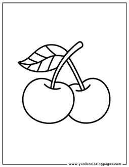 Cherry coloring page