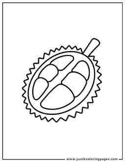 Durian coloring page