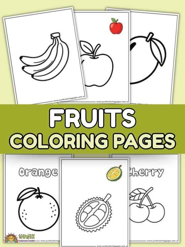 Fruits pictures to color