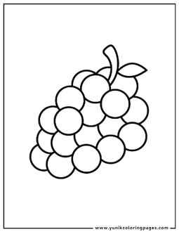 Grapes coloring page