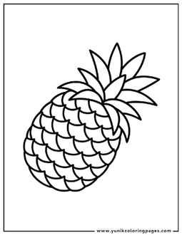 Pineapple coloring page