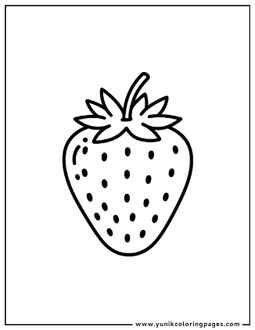 Strawberry coloring page